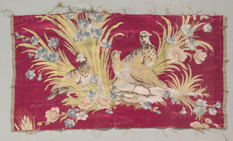 Silk Fragment, before 1779. Philippe de Lasalle (French, 1723-1805). Lampas weave with cannetillé ground, brocaded; overall: 29.9 x 54.6 cm (11 3/4 x 21 1/2 in.).
