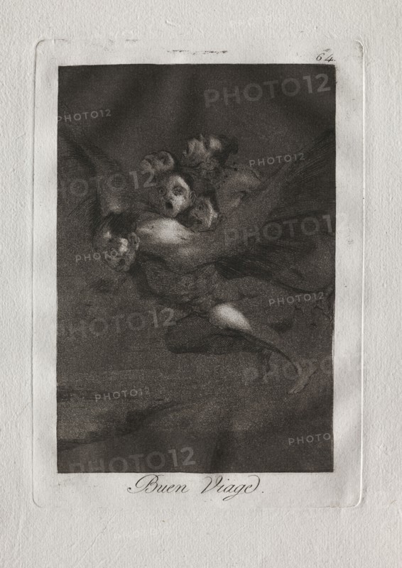 Ochenta Caprichos:  Bon Voyage, 1793-1798. Francisco de Goya (Spanish, 1746-1828). Etching and aquatint
