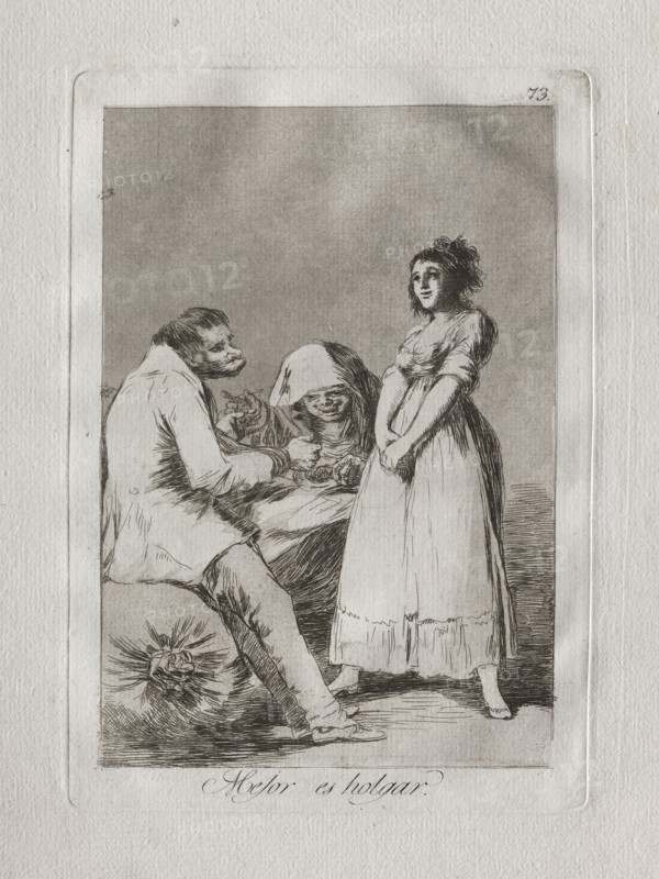 Ochenta Caprichos:  It is Better to be Lazy, 1793-1798. Francisco de Goya (Spanish, 1746-1828). Etching and aquatint