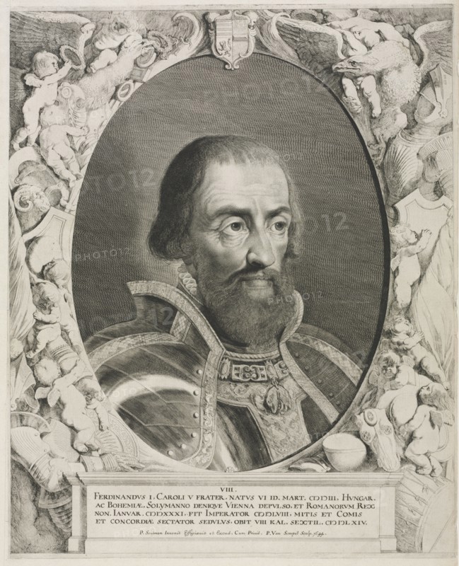 Portrait of Emperor Ferdinand I. Pieter van Sompel (Flemish, c. 1600-aft.1644), after Pieter Claesz. Soutman (Dutch, 1657). Engraving
