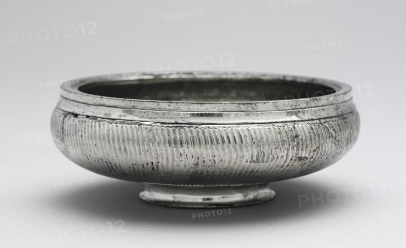 Bowl, c. 350-600. Byzantium, Syria?, early Byzantine period, 4th-6th Century. Silver; overall: 6.1 x 16.1 cm (2 3/8 x 6 5/16 in.)