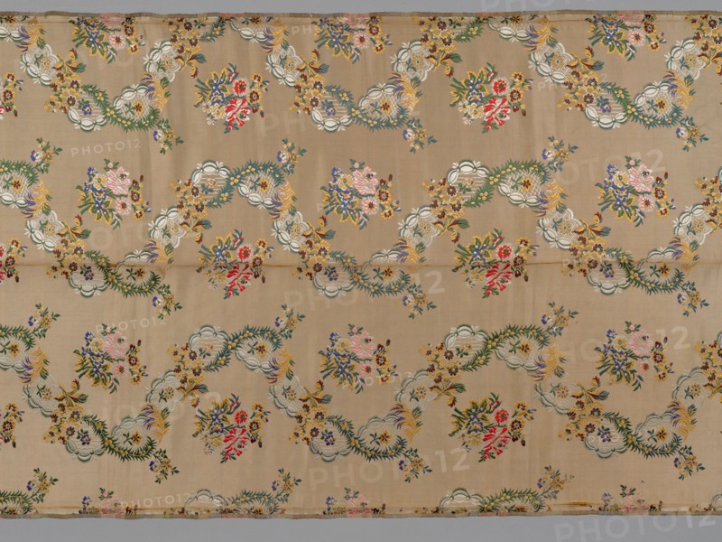 Length of Textile, late 1800s-early 1900s. Japan, late 19th-early 20th century. Lampas weave, brocaded; silk and gold thread; average: 406.4 x 69.2 cm (160 x 27 1/4 in.).