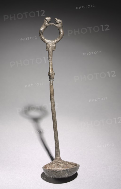 Ladle, c. 525-450. Syria(?), Achaemenian, late 6th - 5th Century BC. Silver; overall: 4.8 cm (1 7/8 in.).