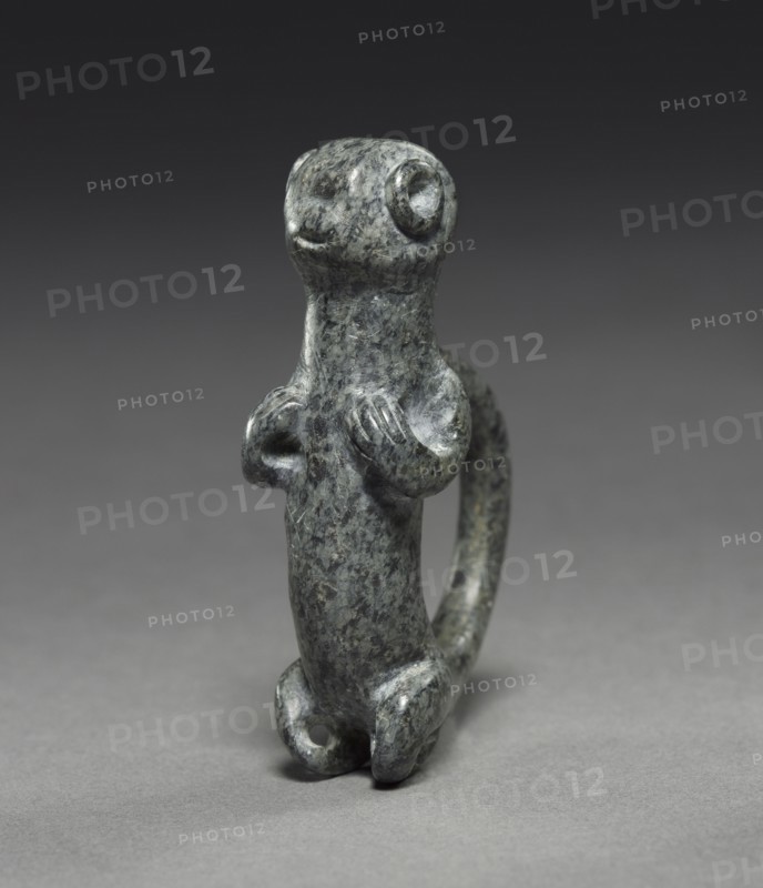 Monkey Pendant, c. 400-900. Panama, International Style, 5th-10th Century. Stone; overall: 6.8 x 4.6 cm (2 11/16 x 1 13/16 in.).
