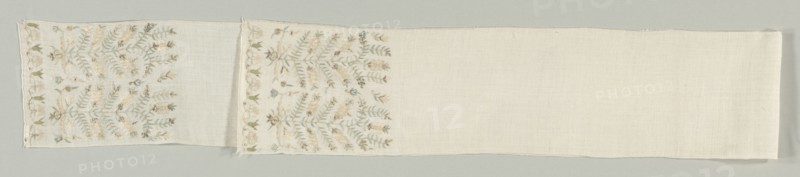 Embroidered Sash (Uckur), 18th century. Turkey, 18th century. Embroidery: silk and silver filé on linen tabby ground; average: 113.3 x 23.7 cm (44 5/8 x 9 5/16 in.).