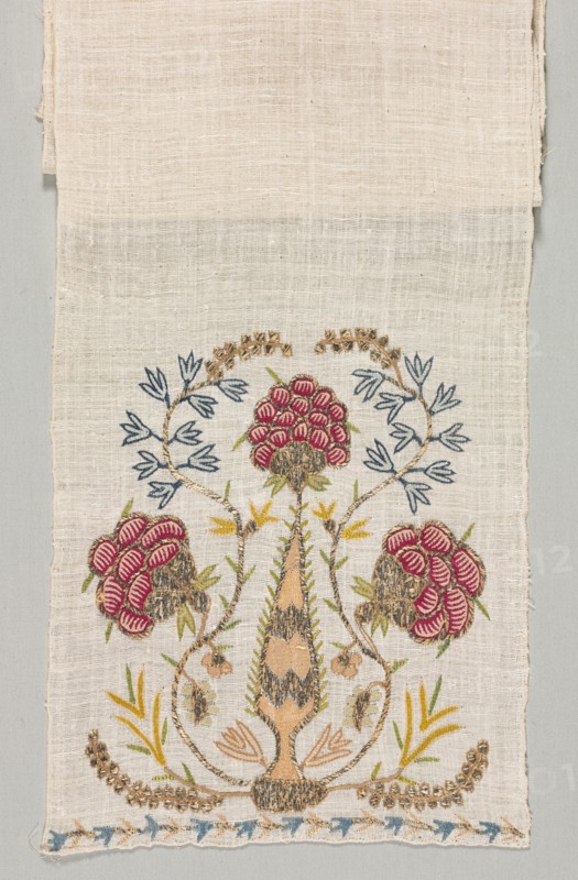 Embroidered Sash (Uckur), 18th century. Turkey, 18th century. Embroidery: silk and silver filé on linen tabby ground; average: 200 x 26.2 cm (78 3/4 x 10 5/16 in.).