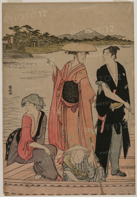 Passengers in a Ferry Boat on the Sumida River, 1784. Torii Kiyonaga (Japanese, 1752-1815). Color woodblock print; sheet: 38.2 x 26.2 cm (15 1/16 x 10 5/16 in.).
