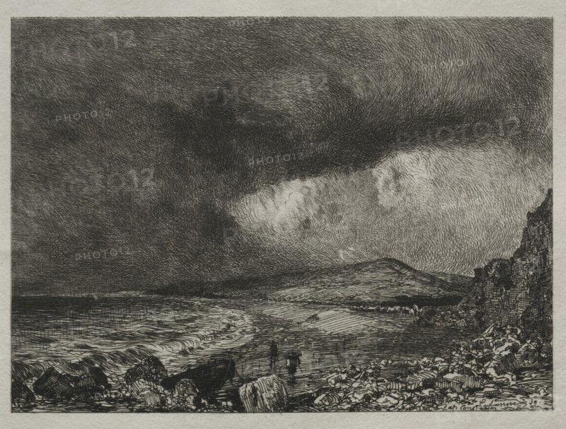 The Bay of Weymouth. Maxime Lalanne (French, 1827-1886). Etching