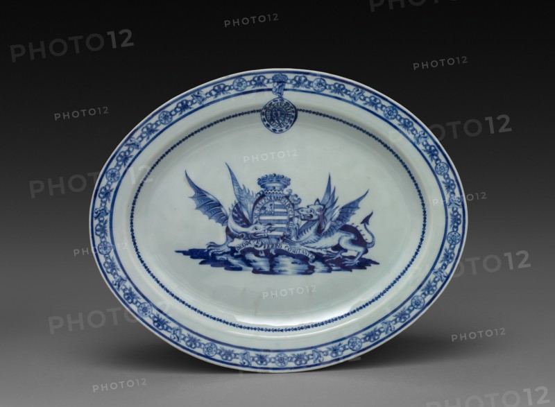 Platter, 1783. China, Chinese Export, 18th century. Porcelain; overall: 29.3 x 36.7 cm (11 9/16 x 14 7/16 in.).