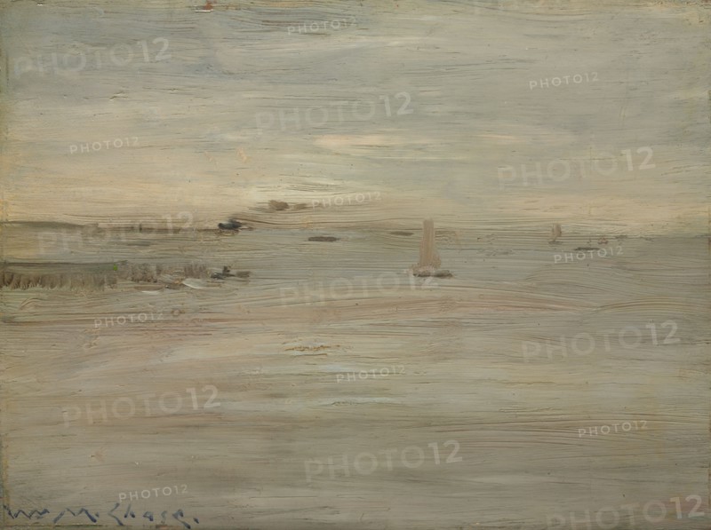 Marine, c. 1888. William Merritt Chase (American, 1849-1916). Oil on wood; unframed: 23.3 x 31.5 cm (9 3/16 x 12 3/8 in.).