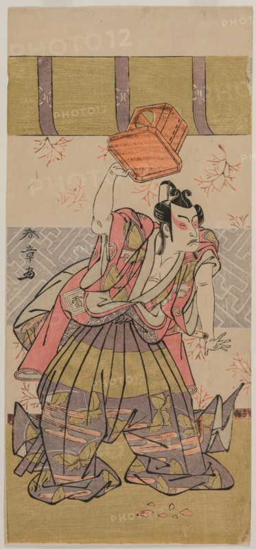 The Actor Ichikawa Raizo as Soga No Goro, mid-1770s. Katsukawa Shunsho (Japanese, 1726-1792). Color woodblock print; sheet: 33 x 15.2 cm (13 x 6 in.).