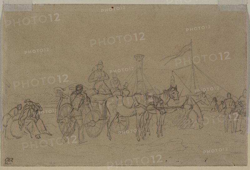 Passengers for Rhine Steamer (verso), second or third quarter 1800s. Heinrich von Mayr (German, 1806-1871). Graphite; sheet: 14.3 x 22.3 cm (5 5/8 x 8 3/4 in.).