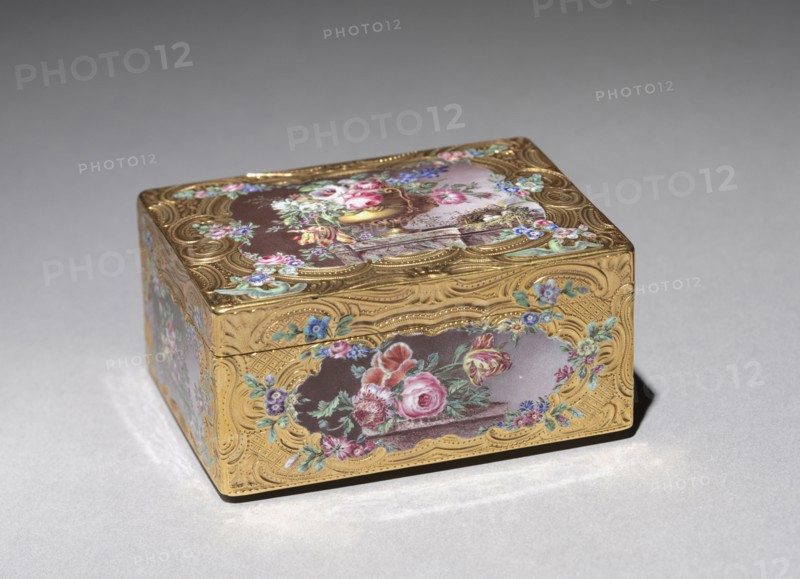 Snuff Box (Tabatière), 1756-1757. Francois Guillaume Tiron (French). Gold and enamel; overall: 3.2 x 5.1 cm (1 1/4 x 2 in.).