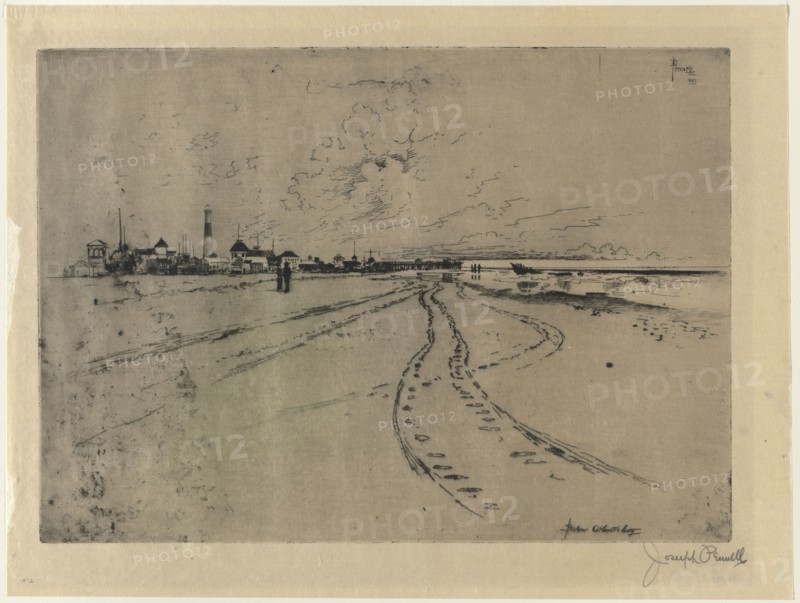 Below Atlantic City, 1881. Joseph Pennell (American, 1857-1926). Etching