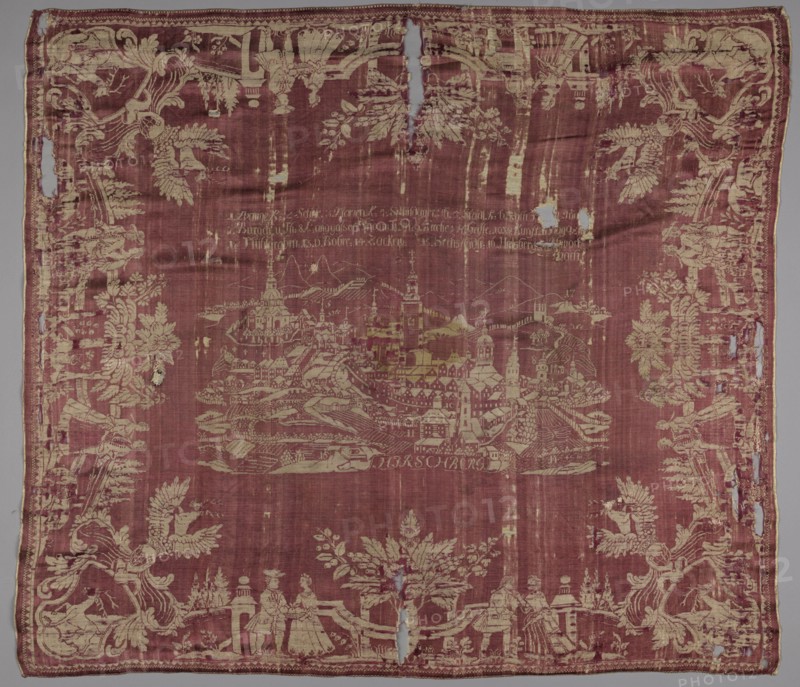 Square of Silk Damask, 1700s. Germany, Silesia ?, 18th century. Satin weave; silk; overall: 93.3 x 107.3 cm (36 3/4 x 42 1/4 in.)