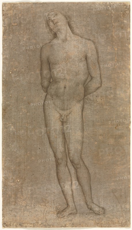 Saint Sebastian, c. 1493. Perugino (Italian, c1450/55-1523). Metalpoint; sheet: 25.6 x 14.6 cm (10 1/16 x 5 3/4 in.).