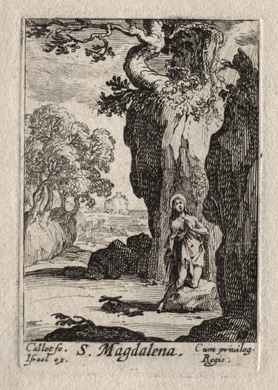 Les Penitents:  St. Madeleine repentante. Jacques Callot (French, 1592-1635). Etching