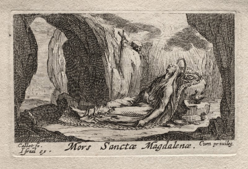 Les Penitents:  Mort de Ste. Madeleine. Jacques Callot (French, 1592-1635). Etching