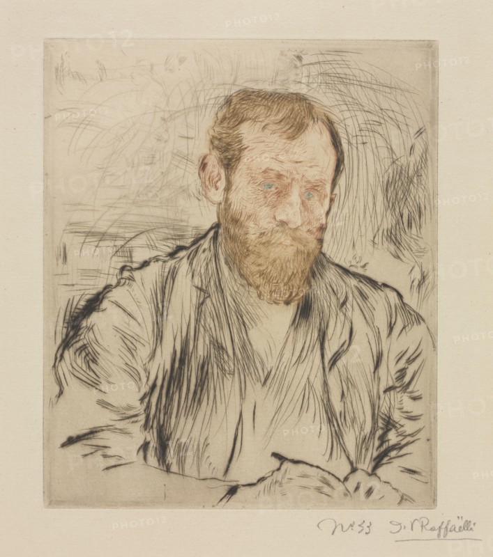 Self-Portrait, 1893. Jean-François Raffaëlli (French, 1850-1924). Color drypoint; sheet: 59.5 x 42.2 cm (23 7/16 x 16 5/8 in.); platemark: 18.8 x 15.7 cm (7 3/8 x 6 3/16 in.)