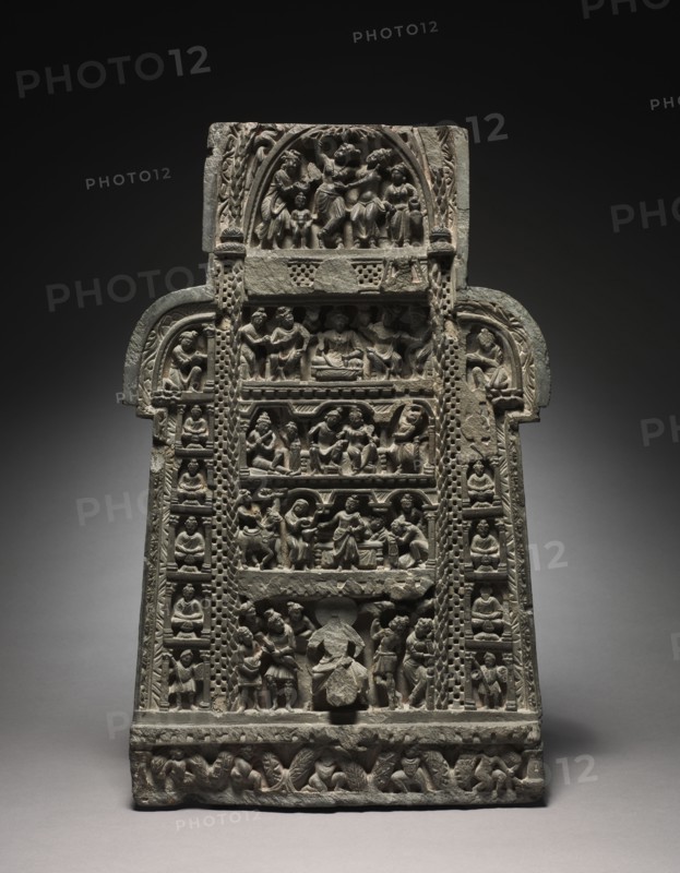 Scenes from the Life of Buddha, 100s. Pakistan, Gandhara, Kushan Period (1st century-320). Schist; overall: 68 x 41.3 cm (26 3/4 x 16 1/4 in.).