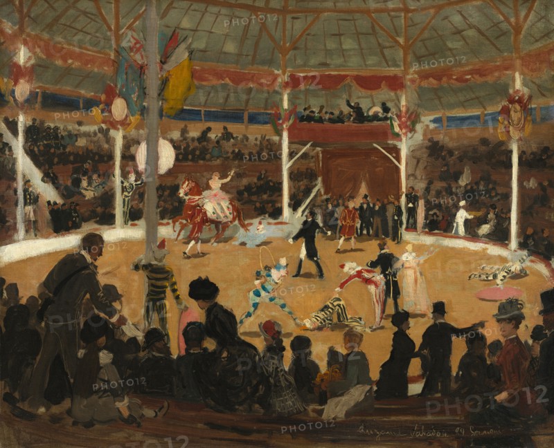 The Circus, 1889. Attributed to Suzanne Valadon (French, 1865-1938). Oil on fabric; unframed: 48.8 x 60 cm (19 3/16 x 23 5/8 in.)