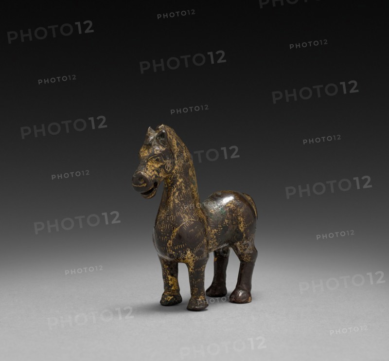 Horse, 206 BC - AD 220. China, Ordos Region, Han dynasty (202 BC-AD 220). Gilt bronze; overall: 7.8 cm (3 1/16 in.).