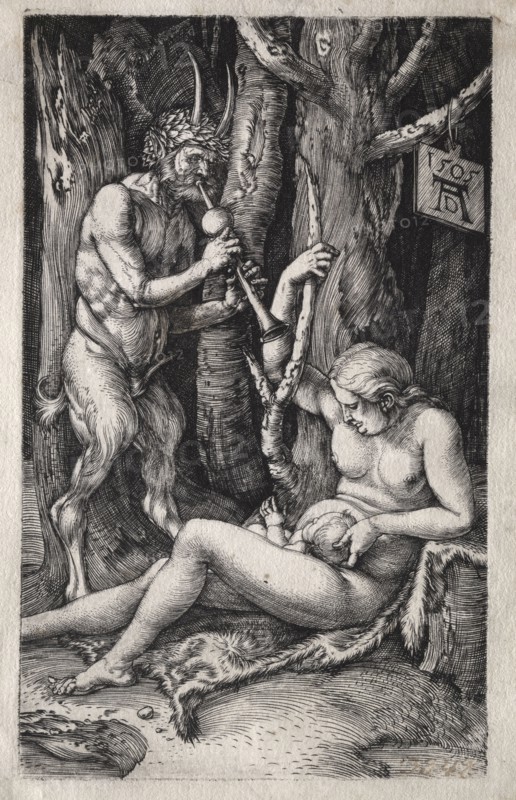 The Satyr Family, 1505. Albrecht Dürer (German, 1471-1528). Engraving