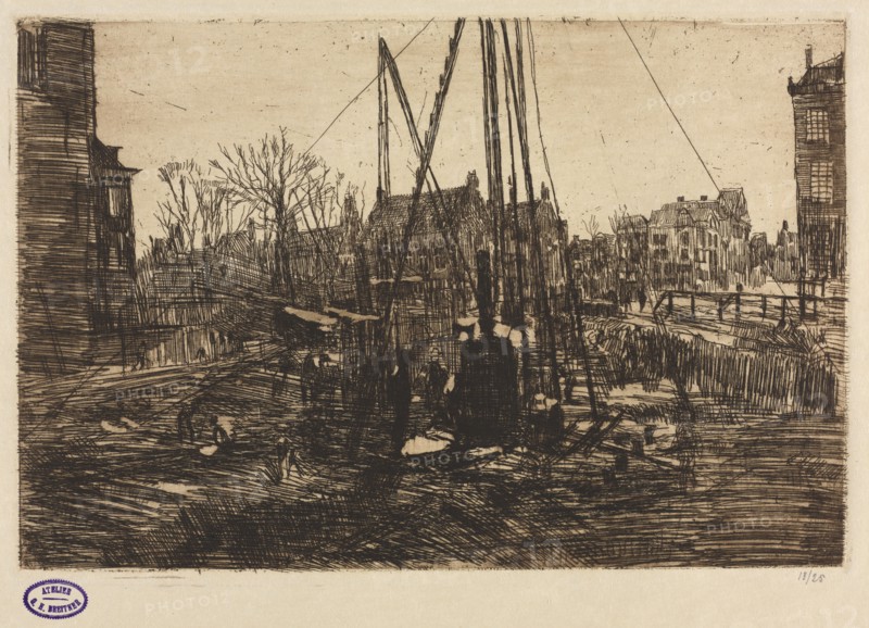 Building Site, Amsterdam. George Hendrik Breitner (Dutch, 1857-1923). Etching