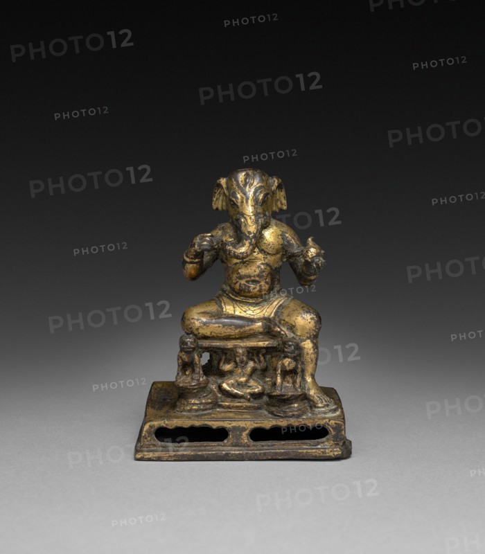 Ganesha, 618-907. China, Tang dynasty (618-907). Gilt bronze; overall: 9.7 x 7.6 x 6.4 cm (3 13/16 x 3 x 2 1/2 in.).