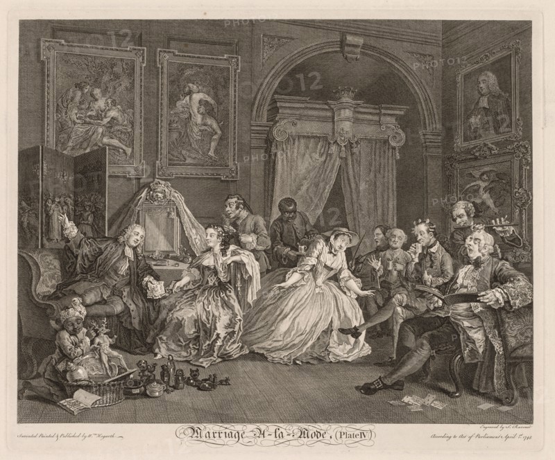 Marriage à la Mode:  The Toilet Scene, 1745. William Hogarth (British, 1697-1764). Engraving