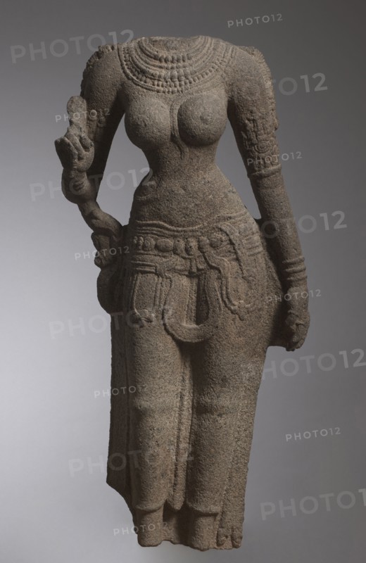 (Parvati) Devi, 1000s. South India, Chola period (900-13th century). Granite; overall: 116.8 x 48.3 x 25.4 cm (46 x 19 x 10 in.).
