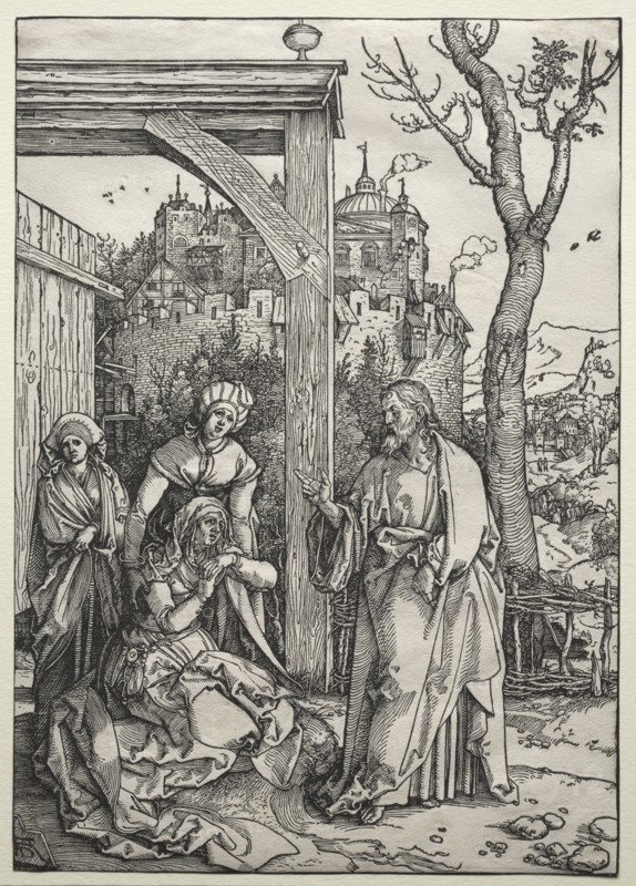 The Life of the Virgin: Christ Taking Leave of His Mother, c. 1504-1505. Albrecht Dürer (German, 1471-1528). Woodcut