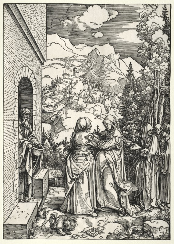 The Life of the Virgin: The Visitation, c. 1504. Albrecht Dürer (German, 1471-1528). Woodcut