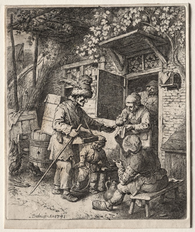 The Peddlar, 1741. Christian Wilhelm Ernst Dietrich (German, 1712-1774). Etching
