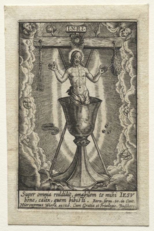 Super omnia reddidit, amabilem.... Hieronymus Wierix (Flemish, 1553-1619). Engraving