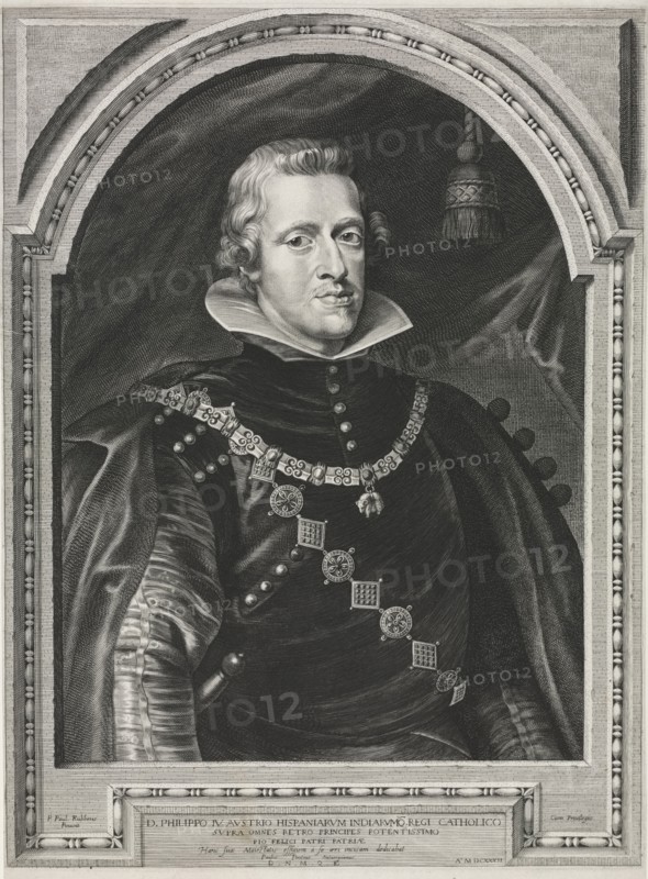 Portrait of Philip IV. Paulus Pontius (Flemish, 1603-1658). Engraving