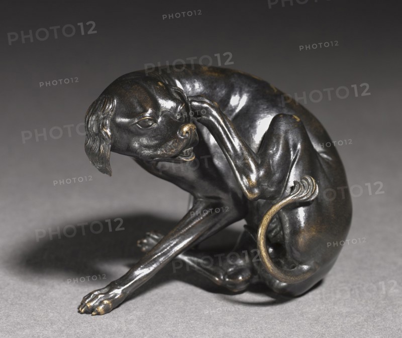 Sitting Dog Scratching Himself, c. 1525-1530. Southern Germany, possibly Nuremberg, 16th century. Bronze ; overall: 5.8 cm (2 5/16 in.).