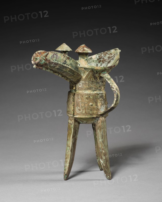 Wine Cups (Jue), c. 1200 BC. China, late Shang dynasty (c.1600-c.1046 BC), Anyang phase (c.1250-1046 BC). Bronze; overall: 20.3 x 19.7 cm (8 x 7 3/4 in.).
