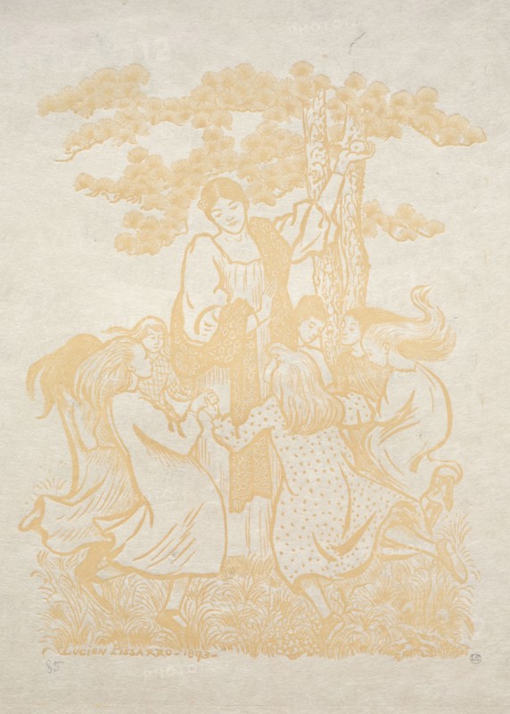Illustration 25:  La Ronde, 1893. Lucien Pissarro (British, 1863-1944). Wood engraving