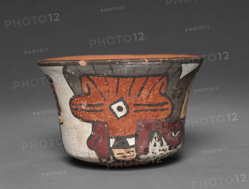 Bowl, 100 BC-AD 700. Peru, South Coast, Nasca, Florescent. Earthenware; overall: 8.7 x 13.3 cm (3 7/16 x 5 1/4 in.).