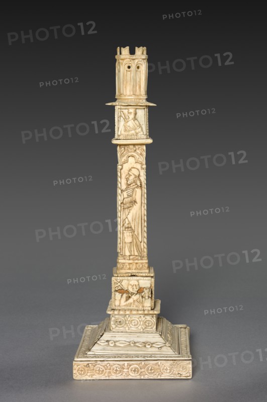 Candlestick, 1800s - early 1900s. Italy, 15th century style (possibly 19th-early 20th century). Ivory; overall: 31.1 cm (12 1/4 in.)