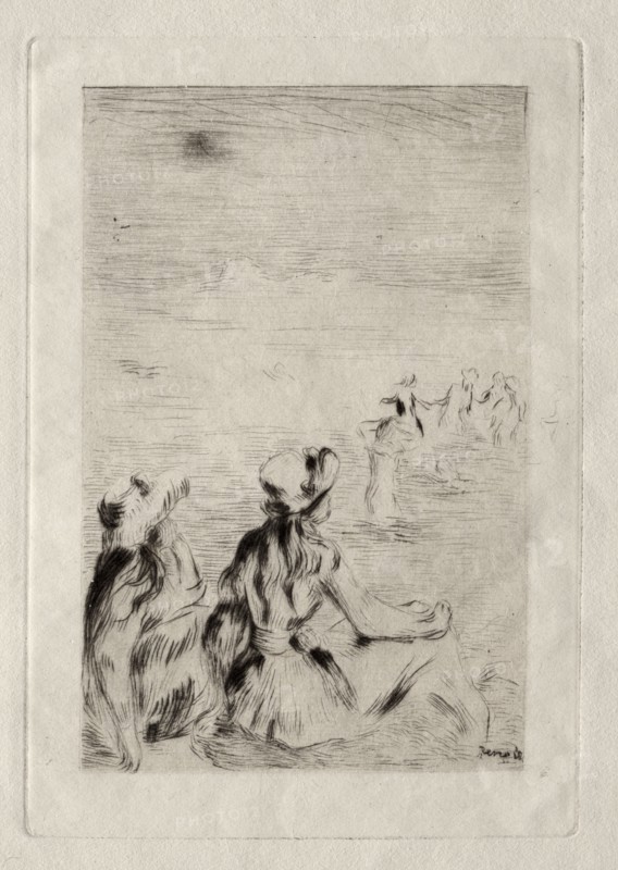 Sur la plage, à Berneval. Pierre-Auguste Renoir (French, 1841-1919). Etching