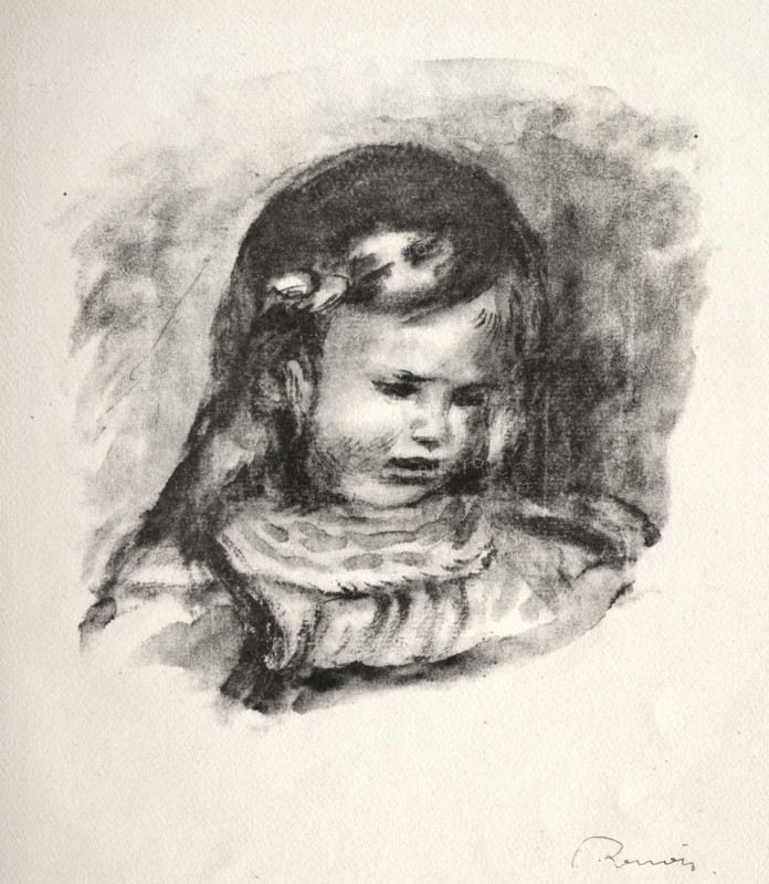 Claude Renoir, la tête baissée, 1904. Pierre-Auguste Renoir (French, 1841-1919). Lithograph