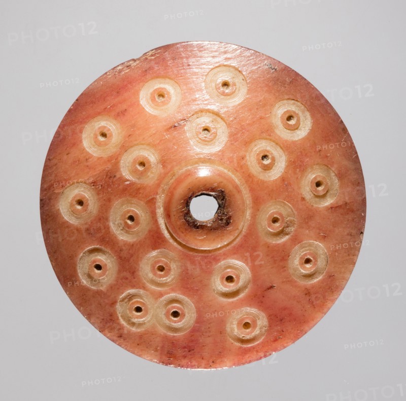 Spindle Whorl, 700s - 900s. Iran, early Islamic period, 8th - 10th century. Bone, incised; overall: 0.4 x 2.3 x 2.3 cm (3/16 x 7/8 x 7/8 in.)