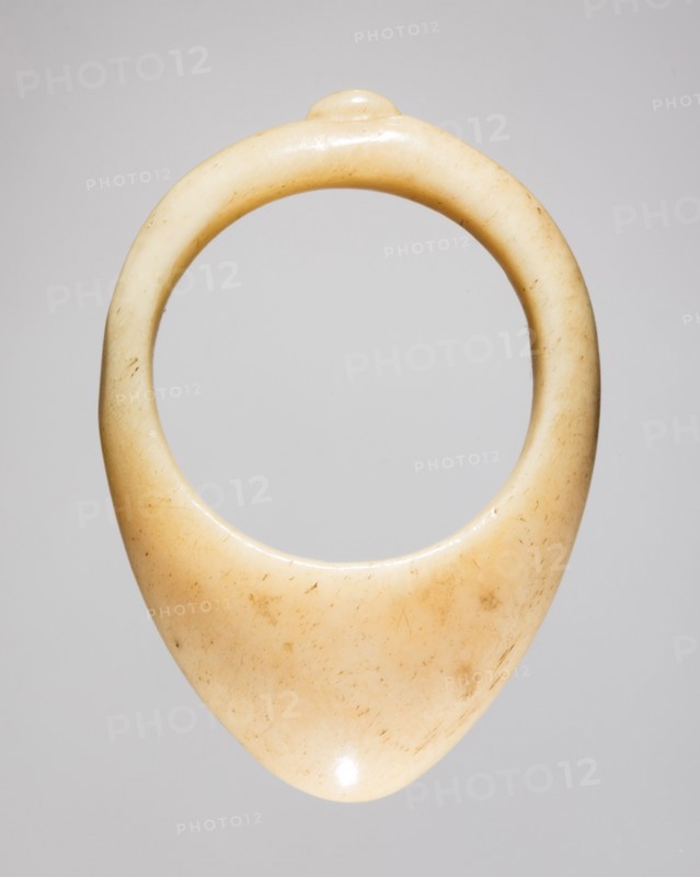 Ring, 700s - 900s. Iran, early Islamic period, 8th - 10th century. Bone; overall: 0.8 x 3 x 2.2 cm (5/16 x 1 3/16 x 7/8 in.)