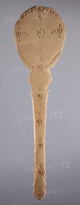 Bone Object, 700s - 900s. Iran, early Islamic period, 8th - 10th century. Bone, incised; overall: 14.1 x 3.8 x 0.4 cm (5 9/16 x 1 1/2 x 3/16 in.)