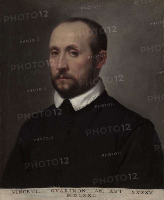 Portrait of Vincenzo Guarignoni, c. 1572. Giovanni Battista Moroni (Italian, 1525-1578). Oil on canvas; framed: 91 x 80 x 8 cm (35 13/16 x 31 1/2 x 3 1/8 in.); unframed: 63 x 50.8 cm (24 13/16 x 20 in.).