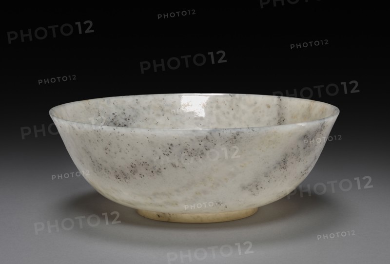 Bowl, 1736-1795. China, Qing dynasty (1644-1912), Qianlong mark and reign (1735-1795). Jade; diameter: 16.4 cm (6 7/16 in.).