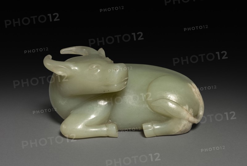 Reclining Water Buffalo, 1736-1795. China, Qing dynasty (1644-1912), Qianlong reign (1736-1795). Jade                 ; overall: 6.2 x 7.7 cm (2 7/16 x 3 1/16 in.).