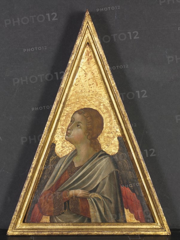 Pinnacle with Angel, c. 1340. Circle of Niccolò di Segna (Italian). Tempera and gold on wood panel; unframed: 30.5 x 22.7 cm (12 x 8 15/16 in.).